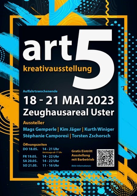 Flyer Ausstellung art5 Zeughausareal Uster